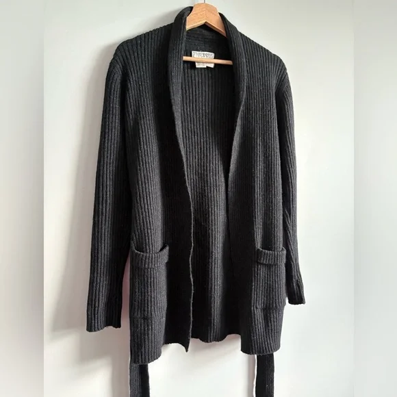 The Work Connection 100% Wool Ribbed Cardigan | Size Medium - Picture 5 of 6